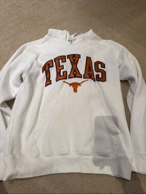 Texas Longhorns White Pullover Sweatshirt